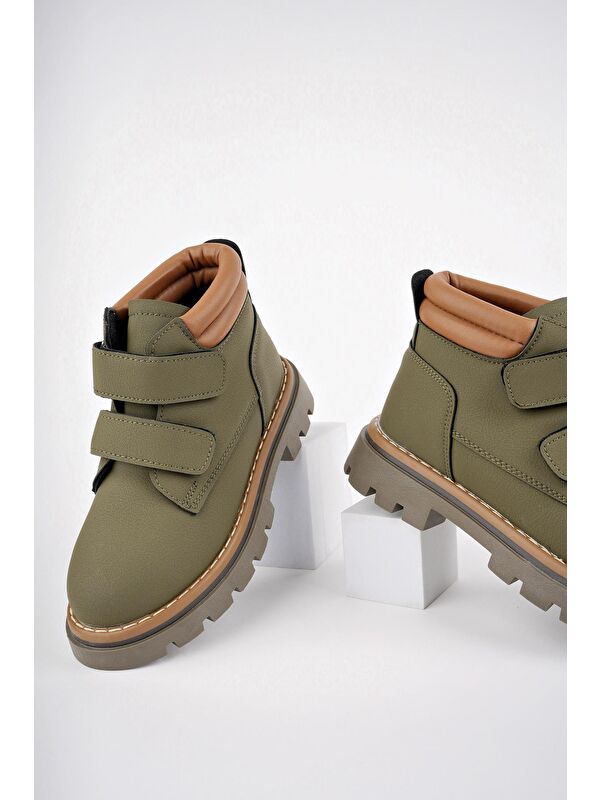 GADGET Çocuk Unisex Rahat Kalıp Soğuğa Dayanıklı Cırtlı Bot - Görsel 4