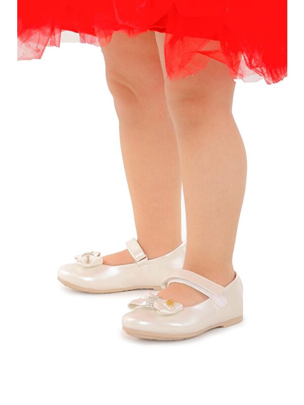 Cırtlı Fiyonklu Kız Çocuk Babet Ayakkabı Ege 201 Cilt - Görsel 4