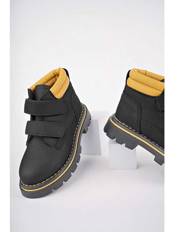 GADGET Çocuk Unisex Rahat Kalıp Soğuğa Dayanıklı Cırtlı Bot - Görsel 3