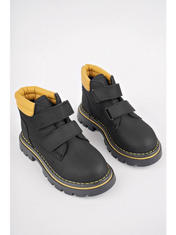 GADGET Çocuk Unisex Rahat Kalıp Soğuğa Dayanıklı Cırtlı Bot - Görsel 4