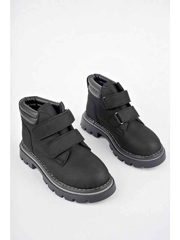 GADGET Çocuk Unisex Rahat Kalıp Soğuğa Dayanıklı Cırtlı Bot - Görsel 3