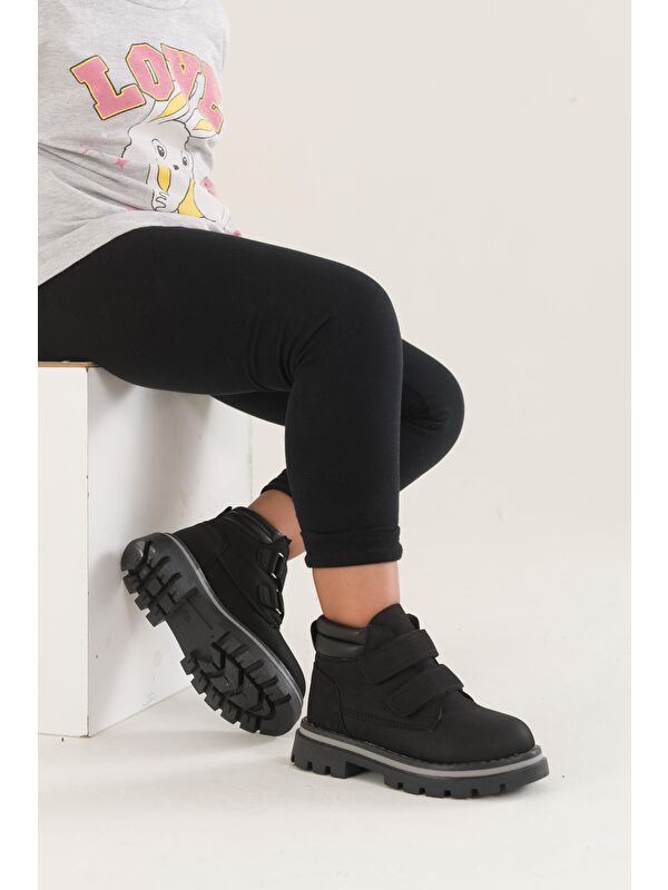 GADGET Çocuk Unisex Rahat Kalıp Soğuğa Dayanıklı Cırtlı Bot - Görsel 6