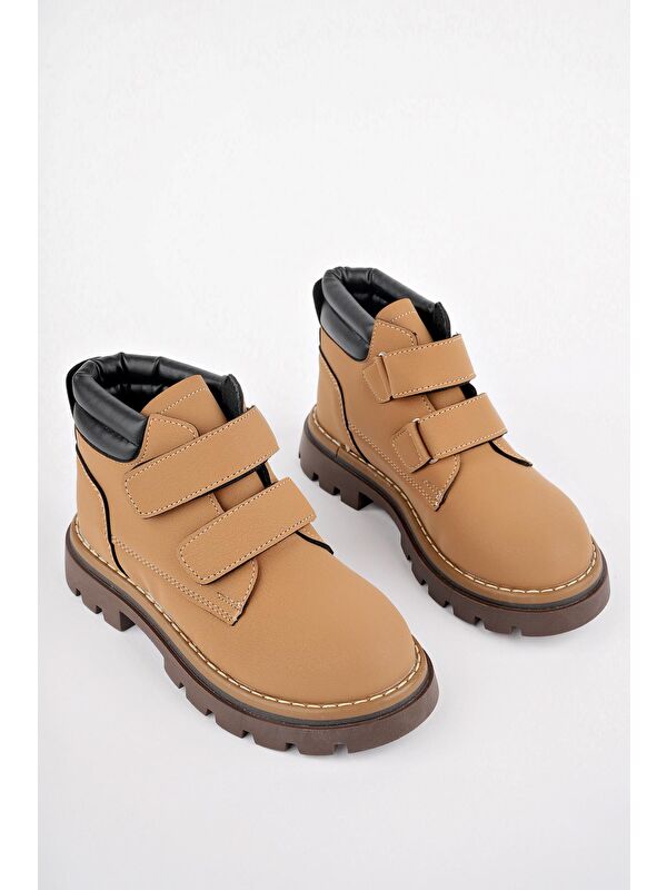 GADGET Çocuk Unisex Rahat Kalıp Soğuğa Dayanıklı Cırtlı Bot - Görsel 3