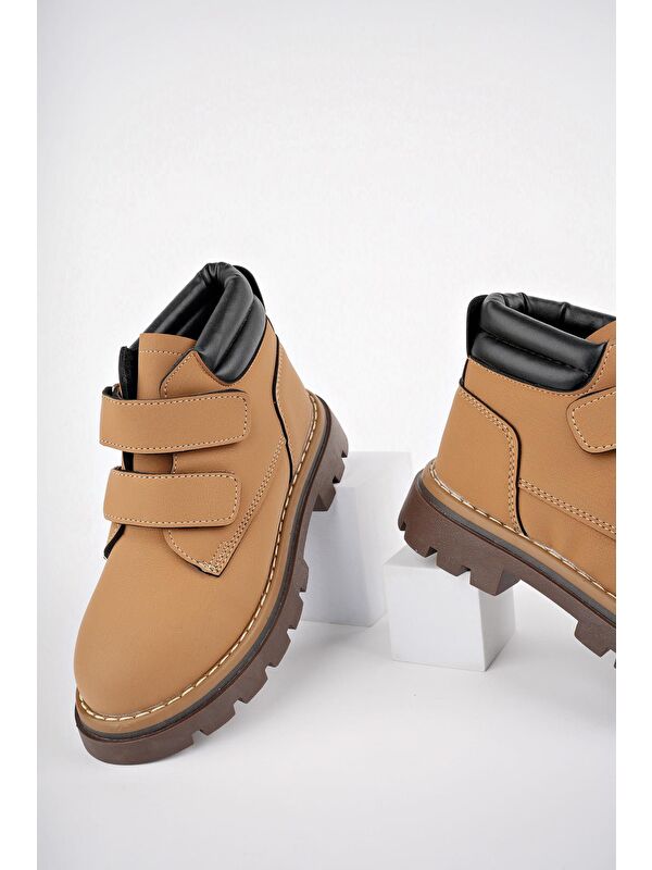 GADGET Çocuk Unisex Rahat Kalıp Soğuğa Dayanıklı Cırtlı Bot - Görsel 4