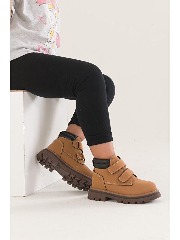 GADGET Çocuk Unisex Rahat Kalıp Soğuğa Dayanıklı Cırtlı Bot - Görsel 6