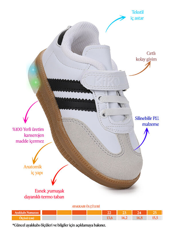 Renis Günlük Cırtlı Işıklı Erkek Bebek Spor Ayakkabı - Görsel 3