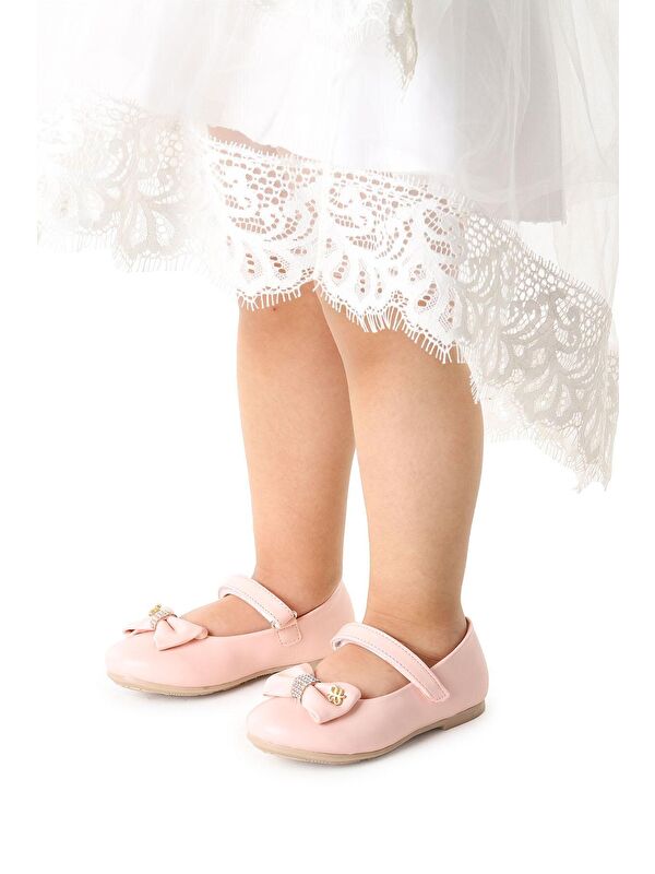 Cırtlı Fiyonklu Kız Çocuk Babet Ayakkabı Ege 201 Cilt - Görsel 3