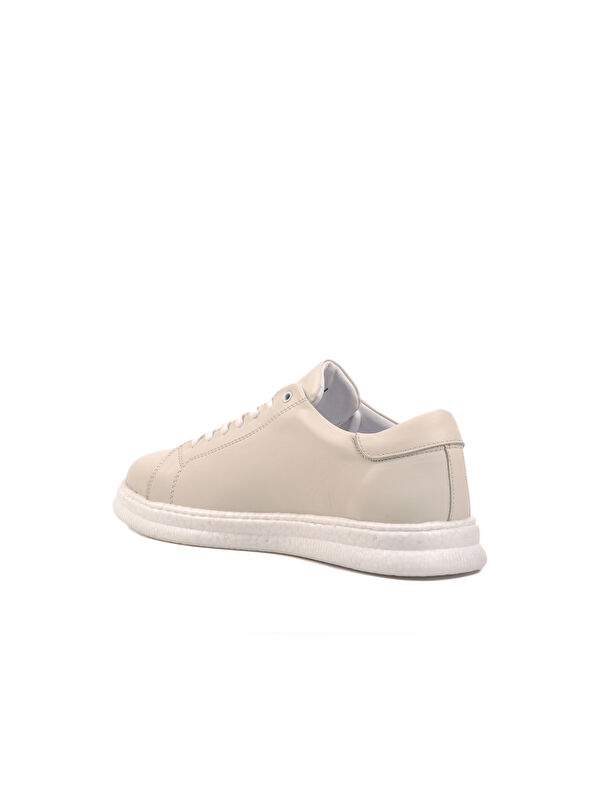 Beyaz Hakiki Deri Hafif Casual Ayakkabı 251013 M - Görsel 5