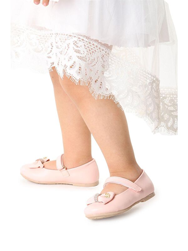 Cırtlı Fiyonklu Kız Çocuk Babet Ayakkabı Ege 201 Cilt - Görsel 4