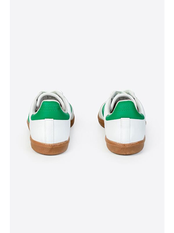 Yuvarlak Burunlu Bağcıklı Şeritli Erkek Spor Ayakkabı - Görsel 3