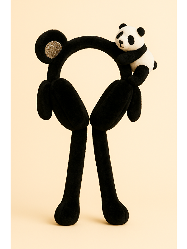 Katia And Bony Panda Aksesuarlı Kulak Koruyucu Taç