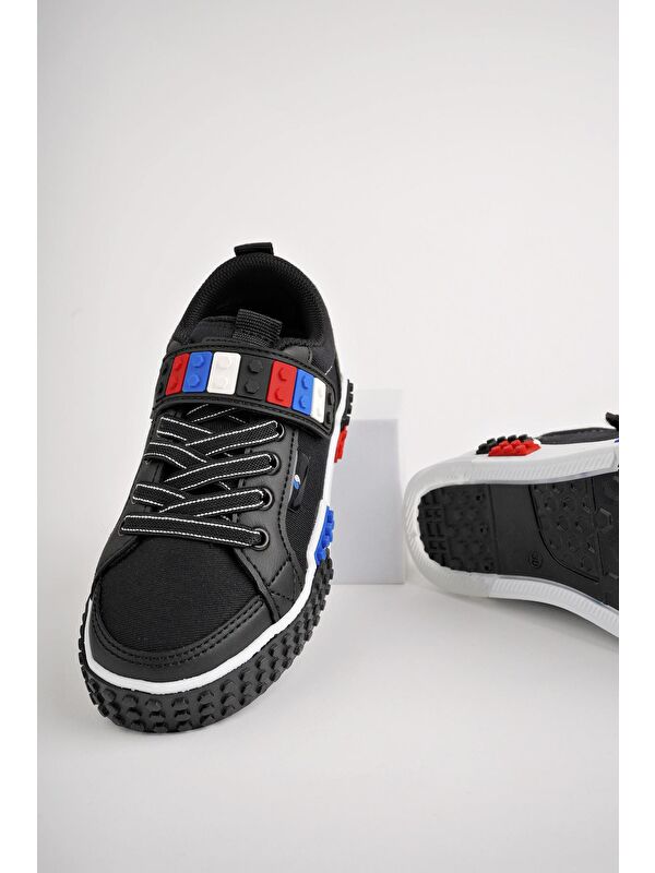 Sonic Bağcıklı ve Cırtlı Ortopedik Çocuk Sneaker Spor Ayakkabı - Görsel 3