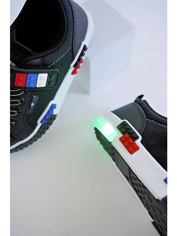 Sonic Bağcıklı ve Cırtlı Ortopedik Çocuk Sneaker Spor Ayakkabı - Görsel 7