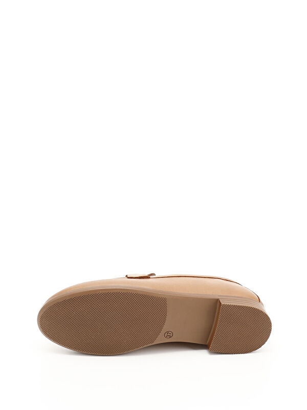 Kadın TABA Tokalı Hakiki Deri Loafer Ayakkabı - Görsel 5