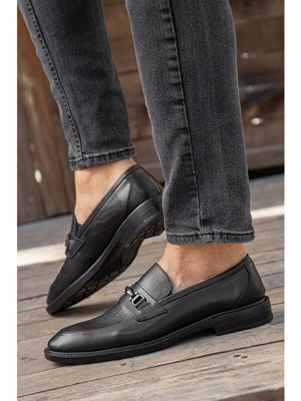 D0699 Günlük Ortopedik Hakiki Deri Erkek Klasik Ayakkabı - Görsel 3