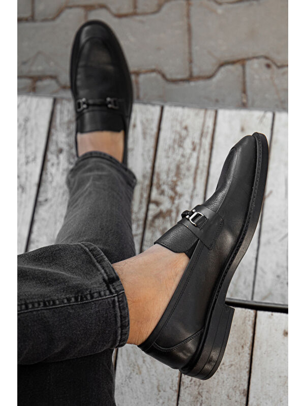 D0699 Günlük Ortopedik Hakiki Deri Erkek Klasik Ayakkabı - Görsel 4