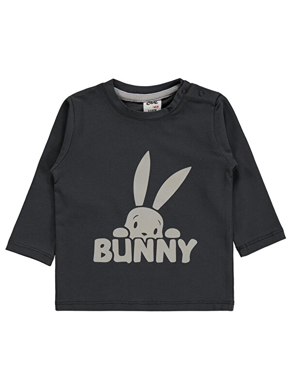 Civil Baby Bunny Baskılı 6-18 Ay Sweatshirt - Gri