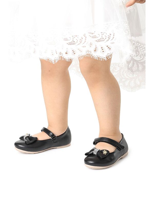 Cırtlı Fiyonklu Kız Çocuk Babet Ayakkabı Ege 201 Cilt - Görsel 4