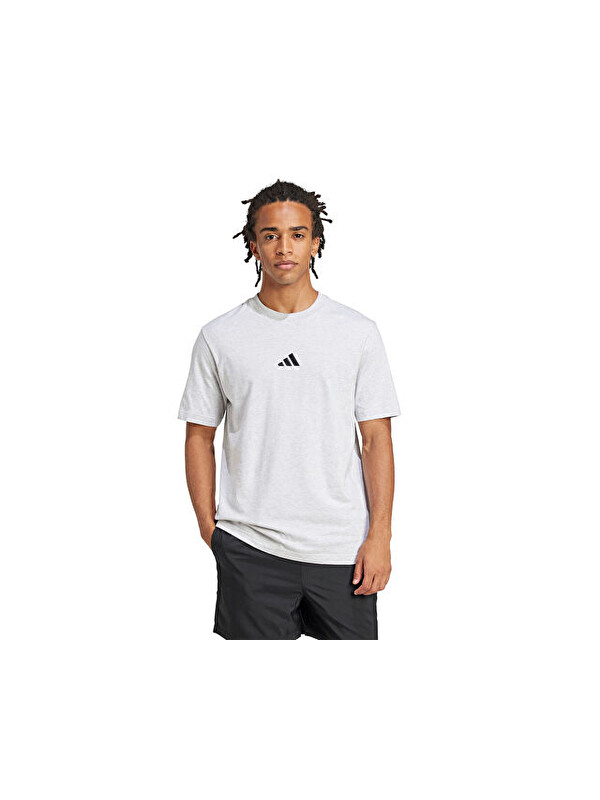 Adidas M Sl Sj T Erkek Günlük Tişört JF1100 Gri