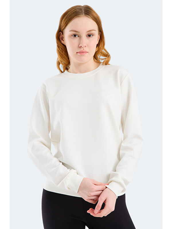 SLAZENGER KRISTIA I Kadın Ekru Sweatshırt
