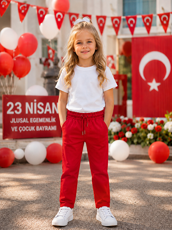 ajn Ayar Lastikli  Okul Pantolonu 23 Nisan