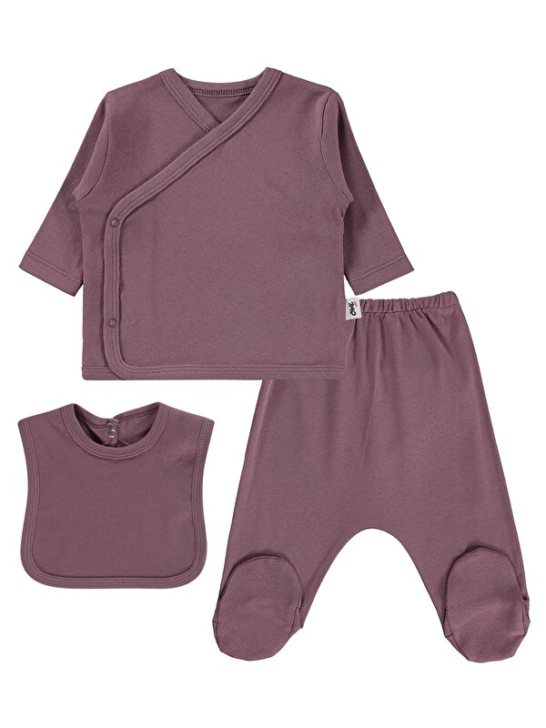 Civil Baby 3'Lü Basic Zıbın Takımları - Kahve