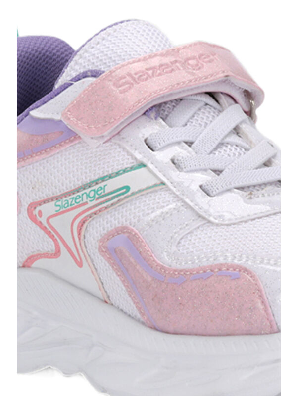 KAROLIS Kız Çocuk Cırt Cırtlı Beyaz / Pembe Günlük Spor Ayakkabısı - Görsel 5