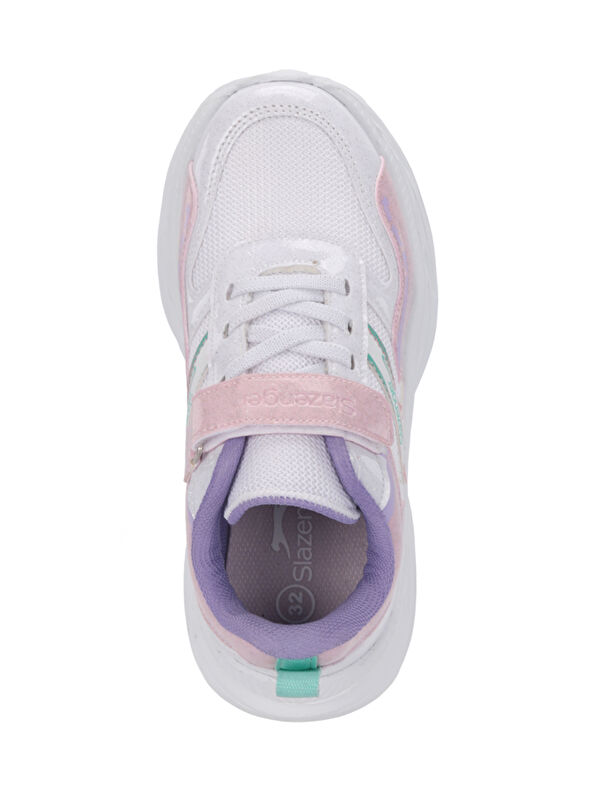 KAROLIS Kız Çocuk Cırt Cırtlı Beyaz / Pembe Günlük Spor Ayakkabısı - Görsel 6