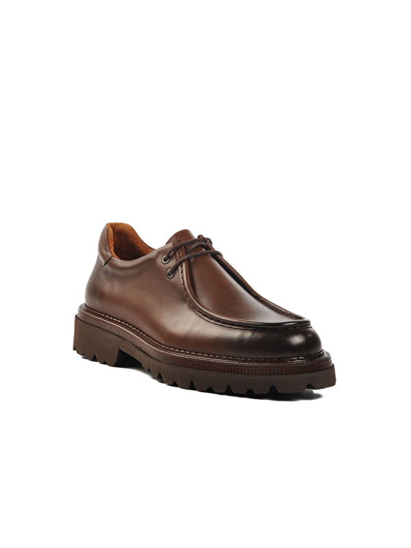 Kahve Hakiki Deri Erkek Klasik Ayakkabı Premium 170 M - Görsel 4