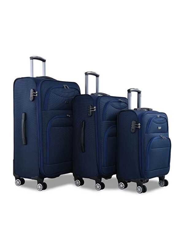 FOSSİL Unisex Dayanıklı Kumaş 3'lü Valiz Seti Büyük Orta Küçük Fsl010set