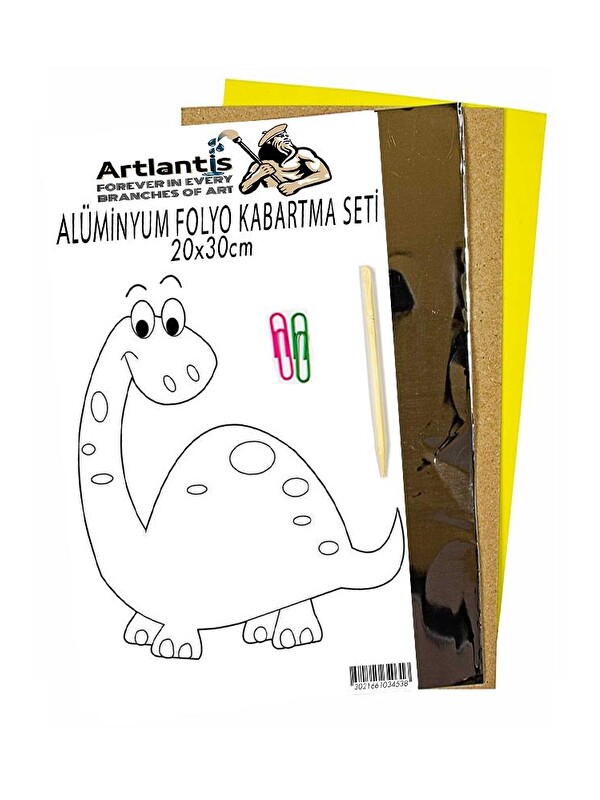 Artlantis Alüminyum Folyo Kabartma Seti 20x30 cm Deney Malzemesi 1 Paket Aliminyum Folyo Seti Kabartma