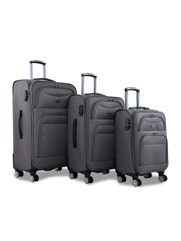 FOSSİL Unisex Dayanıklı Kumaş 3'lü Valiz Seti Büyük Orta Küçük Fsl010set
