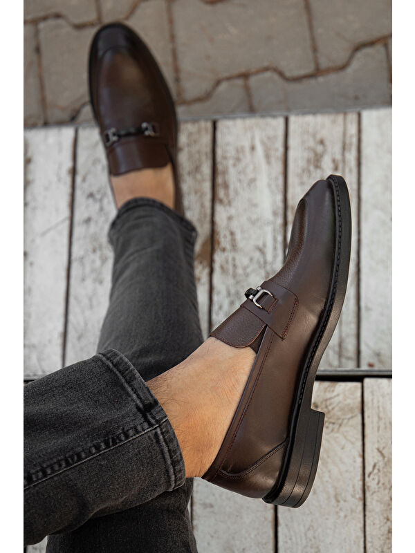 D0699 Günlük Ortopedik Hakiki Deri Erkek Klasik Ayakkabı - Görsel 3