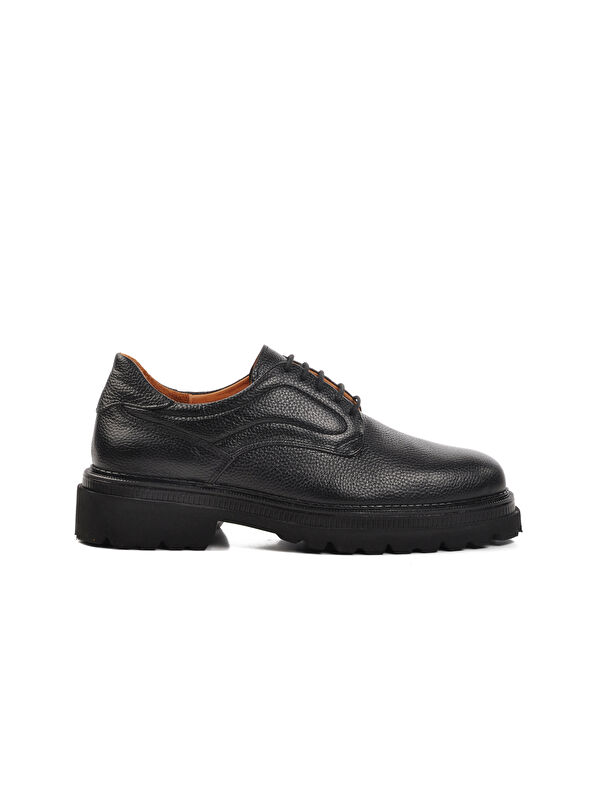 Siyah Floter Hakiki Deri Erkek Casual Ayakkabı Premium 140 M - Görsel 2