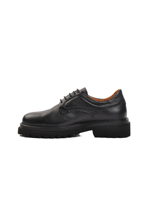 Siyah Floter Hakiki Deri Erkek Casual Ayakkabı Premium 140 M - Görsel 3