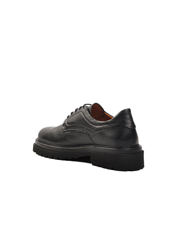 Siyah Floter Hakiki Deri Erkek Casual Ayakkabı Premium 140 M - Görsel 5