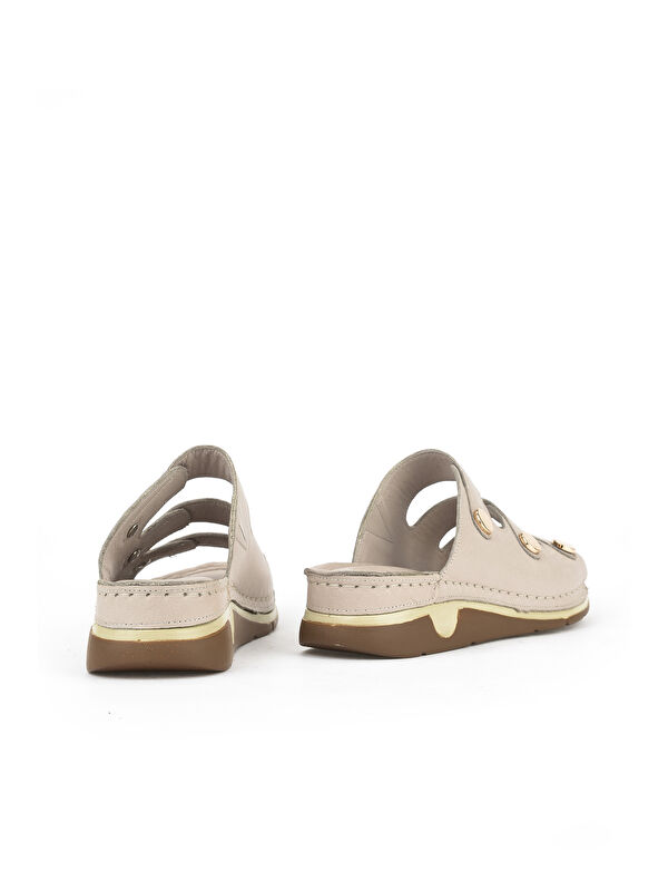 Kadın Hakiki Deri Terlik 1511008Z15 Gri - Görsel 4