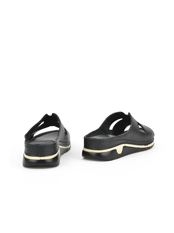 Kadın Hakiki Deri Terlik 1511008Z23 Siyah - Görsel 4