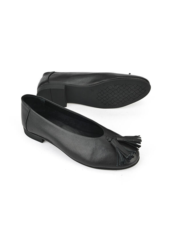 Ziya Ayakkabi Gri Ziya Ayakkabi Hakiki Deri Kadın Babet 1511033Z2145