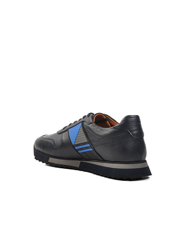 Lacivert Floter Hakiki Deri Erkek Casual Ayakkabı Premium 130 M - Görsel 5