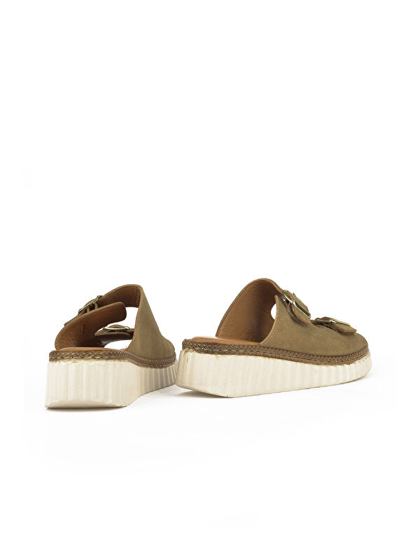 Kadın Hakiki Deri Terlik 1511008Z1882 Ten - Görsel 4