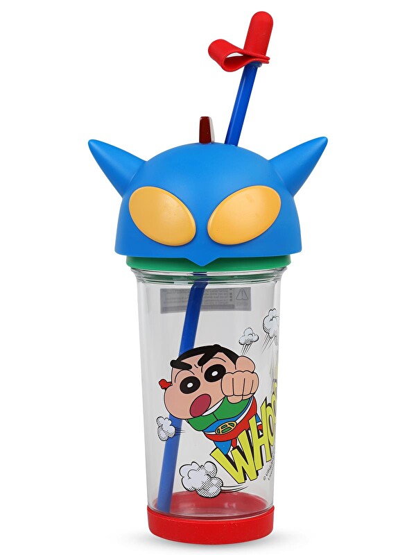 Vagonlife Crayon Shinchan Pipetli Matara 500 ml - Mavi