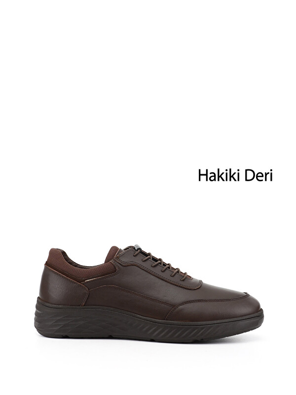 GÖNDERİ(R) Erkek KAHVERENGİ Bağcıklı Hakiki Deri Sneaker