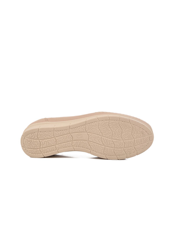 Krem Hakiki Deri Anatomik Kadın Casual Ayakkabı 664 Z - Görsel 6