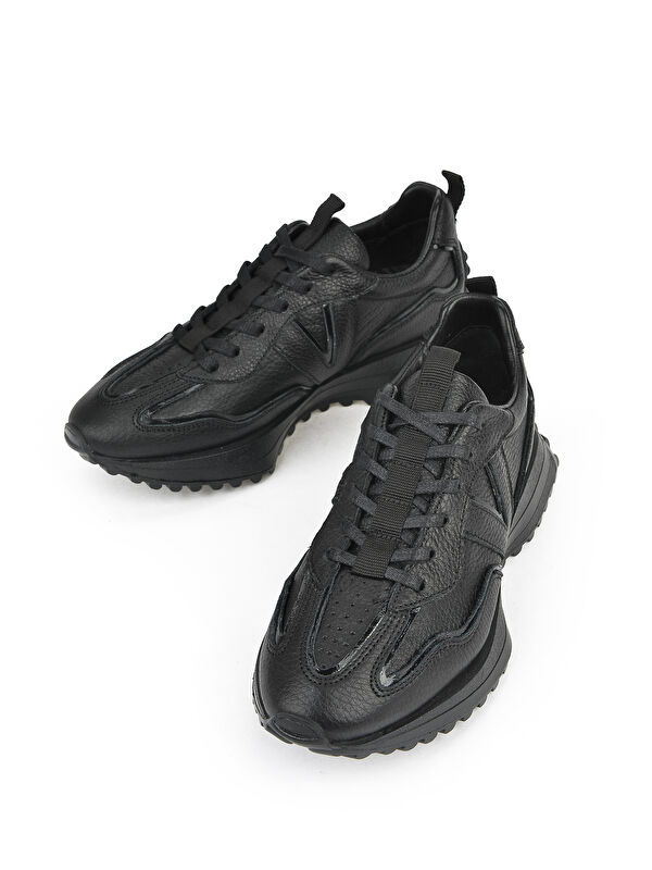 Kadın Hakiki Deri Sneaker 1431000Z4660 Siyah - Görsel 3