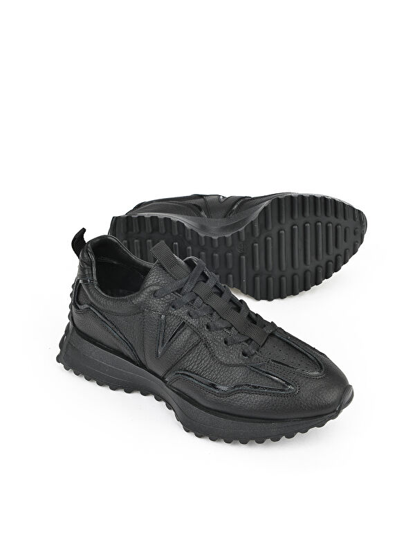 Kadın Hakiki Deri Sneaker 1431000Z4660 Siyah - Görsel 4