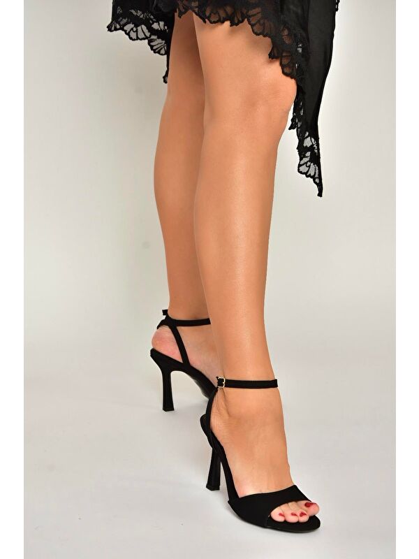 Fox Shoes Siyah Kadın Topuklu Ayakkabı Y997264604
