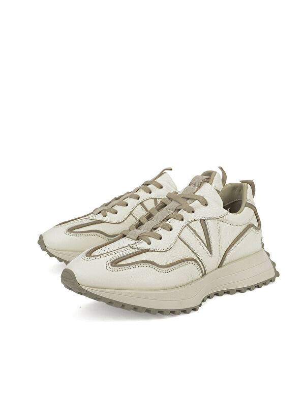 Kadın Hakiki Deri Sneaker 1431000Z4660 Krem - Görsel 2