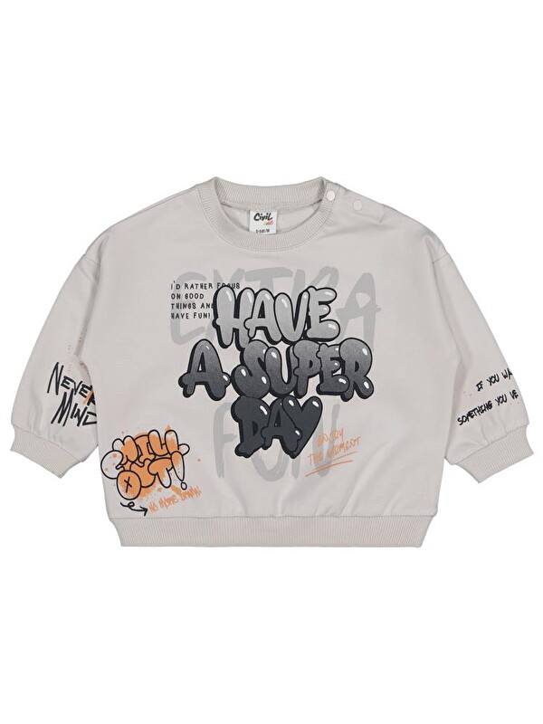 Civil Baby Graffiti Baskılı 6-18 Ay Sweatshirt
