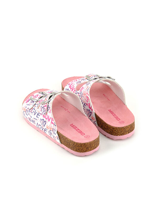 Kız Çocuk Yazlık Rahat Mantar PVC Taban İki Toka Ayarlanabilir Günlük Terlik - Görsel 5